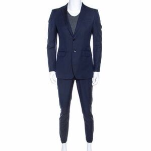 Burberry London Navy Wool Suit - Italian Tailoring, 56R - Premium, Like New